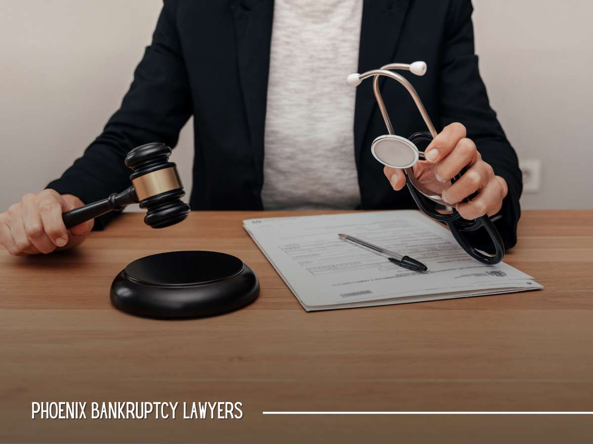 Reading The Average Cost For Common Medical Treatments In Arizona with a gavel and stethoscope